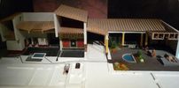 maquette d'une villa romaine d'apr�s les fondations d�couvertes pr�s de l'acqueduc