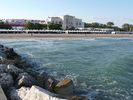 plage de l'Adriatique avec ses luxueuses cabines
