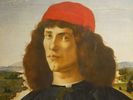 Botticelli - inconnu tenant la m�daille de C�me de m�dicis -