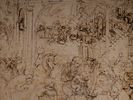 dessin pr�paratoire � l'adoration des Mages de L. de Vinci